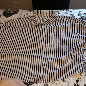 Black and white stripped cropped Top